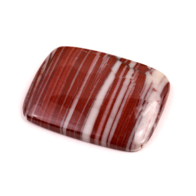 Kabošon Červený Pruhovaný Jaspis č.8718 (38x30x5mm)