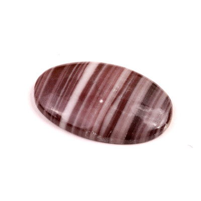 Kabošon Červený Pruhovaný Jaspis č.8723 (38x25x6mm)