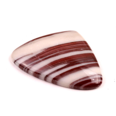 Kabošon Červený Pruhovaný Jaspis č.8726 (45x33x7mm)