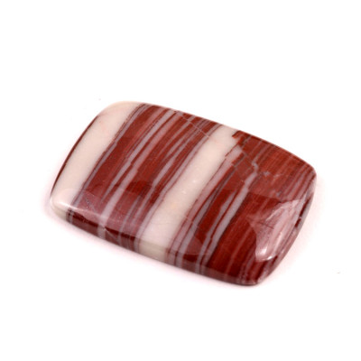 Kabošon Červený Pruhovaný Jaspis č.8727 (37x26x6mm)
