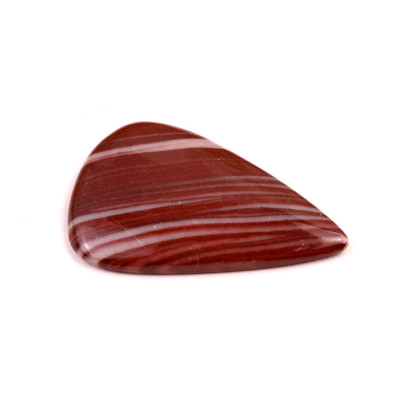 Kabošon Červený Pruhovaný Jaspis č.8729 (38x25x4mm)