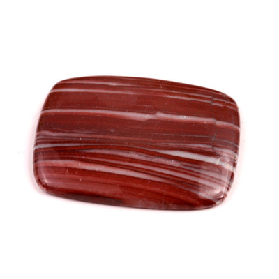 Kabošon Červený Pruhovaný Jaspis č.8730 (40x31x5mm)