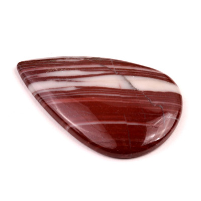 Kabošon Červený Pruhovaný Jaspis č.8731 (48x32x6mm)