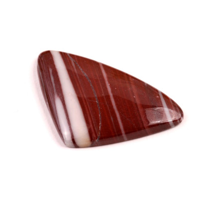Kabošon Červený Pruhovaný Jaspis č.8732 (45x28x6mm)