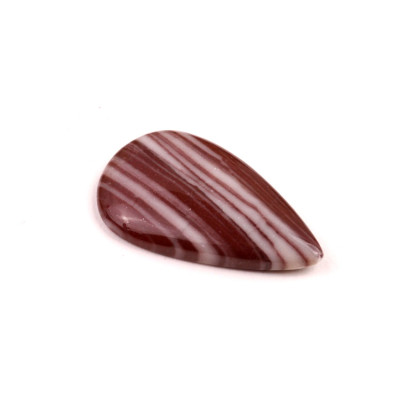 Kabošon Červený Pruhovaný Jaspis č.8733 (33x20x5mm)