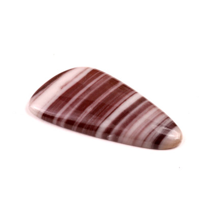 Kabošon Červený Pruhovaný Jaspis č.8734 (42x21x5mm)