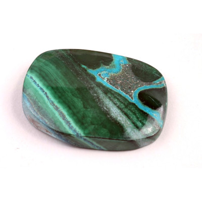Kabošon Malachite Chrysocolla č.279 (33x25x5mm)