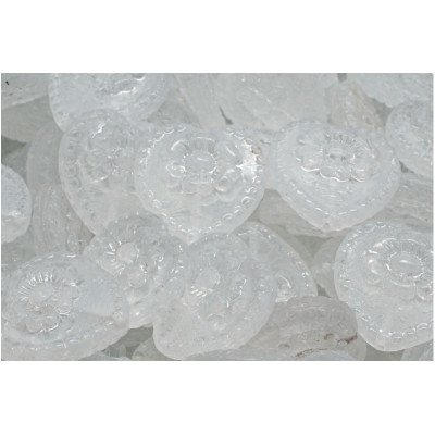 Korálky Srdíčka s květy č.6388 (17x17mm)