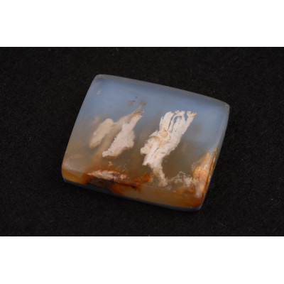 Kabošon Plume Achát Doublet č.8874 (26x24x7mm)