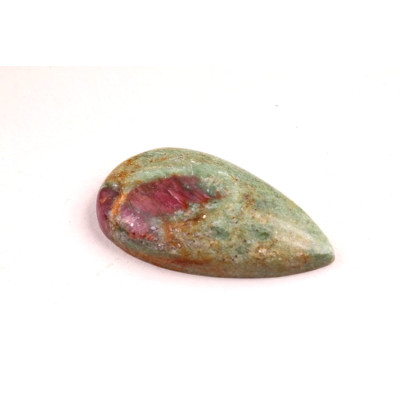 Kabošon Rubín ve Fuchsitu č.6668 (30x16x6mm)