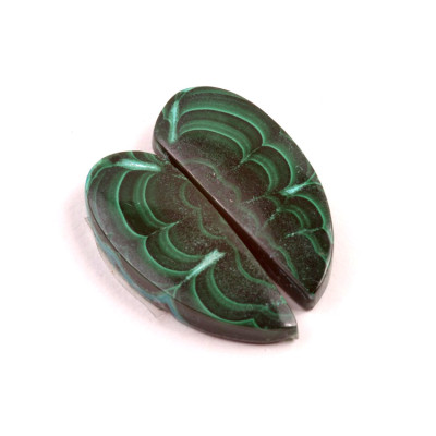 Kabošony páry Malachit Chrysocolla č.P679 (30x12x6mm)