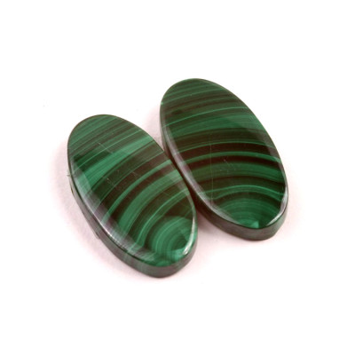 Kabošony páry Malachite č.P718 (27x14x4mm)