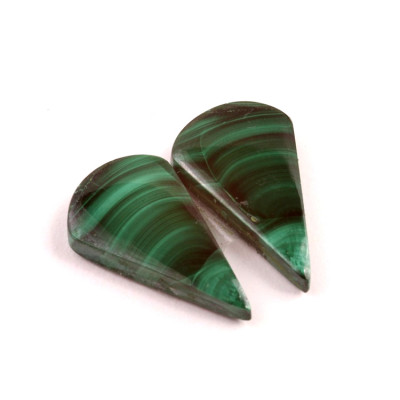 Kabošony páry Malachite č.P719 (27x16x5mm)