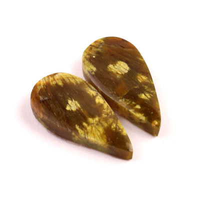 Kabošony páry Green Opal č.P832 (30x15x6mm)