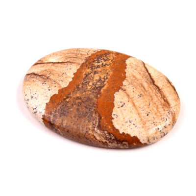 Kabošon Picture Jasper č.2312 (39x27x5mm)