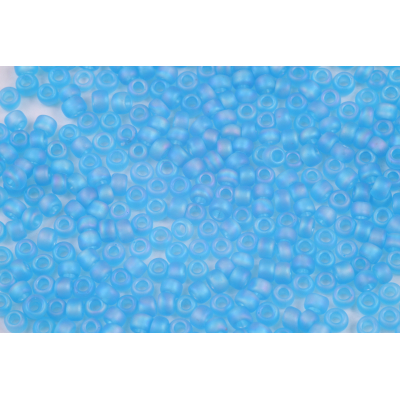 TOHO Round 8/0  N. 203 Trans-Rainbow-Frosted Dark Aquamarine