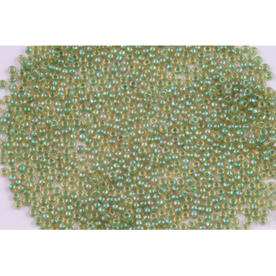 TOHO Round 11/0  N. 123 Inside-Color Rainbow Lt Jonquil/Mint Lined