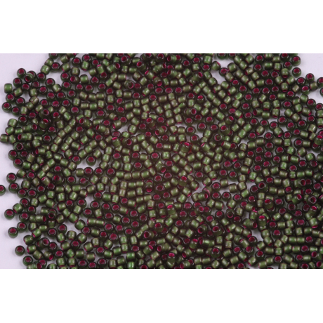 TOHO Round 11/0  N. 546 Silver-Lined Frosted Olivine-Pink Lined